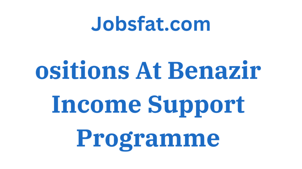 ositions At Benazir Income Support Programme